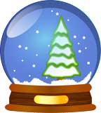 A Christmas snow globe